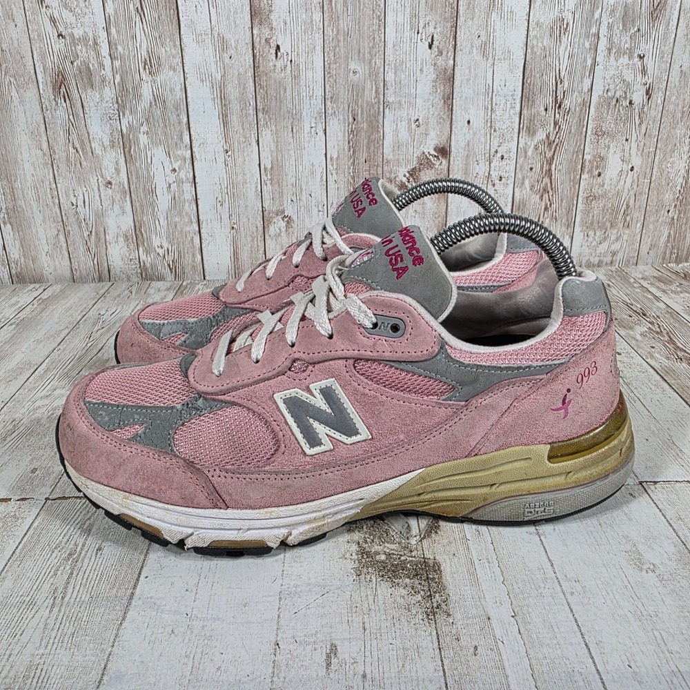 New Balance 993 Pink Grey Breast Cancer Awareness Made in USA WR993KM Womens 8